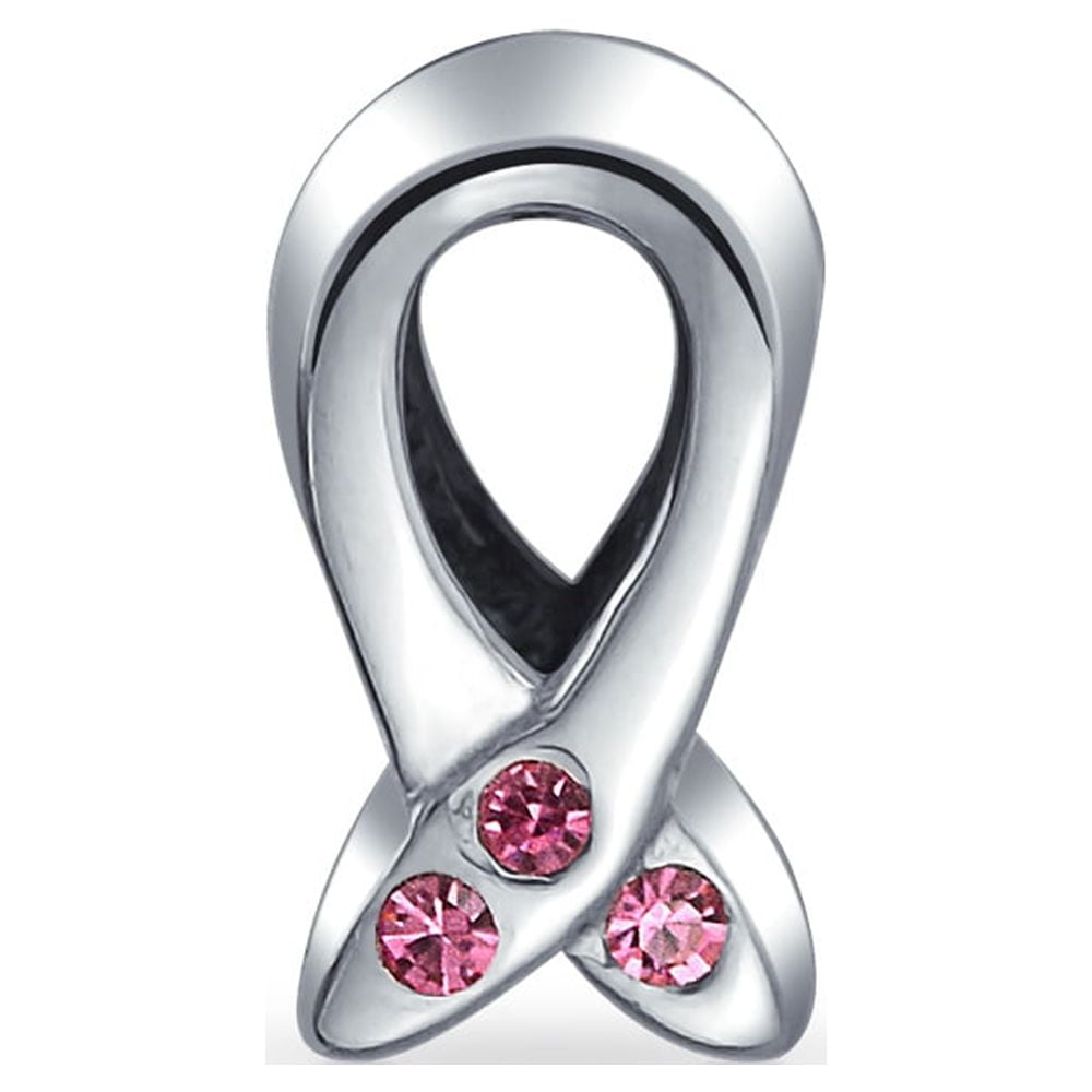 Bling Jewelry Womens Empowering Pink Ribbon Breast Cancer Survivor CZ ...