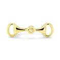 thumbnail image 1 of Bling Jewelry Womens Equestrian Gift Double Bit Horse Snaffle Brooche Pin 14K Gold Plated Silver, 1 of 5