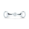 thumbnail image 1 of Bling Jewelry Womens Equestrian Gift Double Bit Horse Snaffle Brooche Pin 14K Gold Plated Silver, 1 of 5