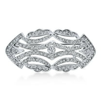 Bling Jewelry Womens Vintage Estate Style Crystal Brooche Pin Art Deco