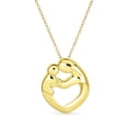 thumbnail image 1 of Bling Jewelry Womens Mother &  Heart Pendant Necklace Gold Plated .925 Sterling Silver, 1 of 5