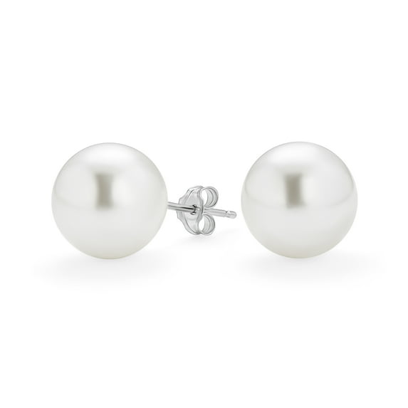 Bling Jewelry Womens Fashion Bridal Drop Ball Earrings with Simulated Pearl Studs in Sterling Silver