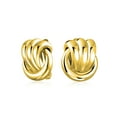 thumbnail image 1 of Bling Jewelry Womens Rope Cable Love Knot Clip-On Earrings Non-Pierced GoldPlated, 1 of 5