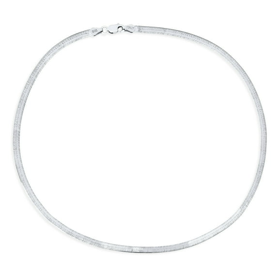 Bling Jewelry Womens Flat Flexible 14k Gold Overlay Sterling Silver Chain Necklace Made Italy 16-24"