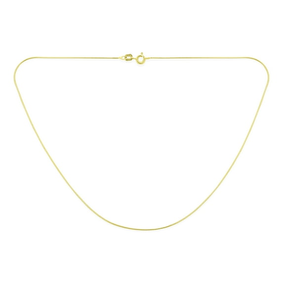 Bling Jewelry Womens Flexible 14K Gold Plated Sterling Silver Snake Chain Necklace