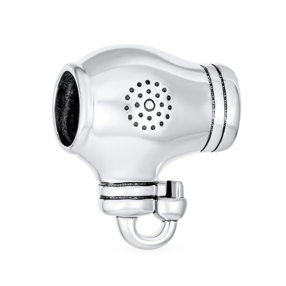 Bling Jewelry Womens Hair Dryer Dangle Charm Bead for Hair Stylist Sterling Silver Fits Bracelet