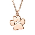 thumbnail image 1 of Bling Jewelry Womens Dainty Pet Paw Print Pendant Necklace Animal Jewelry Rose Gold Plated Silver, 1 of 4
