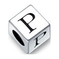 thumbnail image 1 of Bling Jewelry Womens Initial Alphabet Bead Charm A-Z Sterling Silver for European Bracelet, 1 of 4