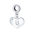 thumbnail image 1 of Bling Jewelry Womens Initial Alphabet Bead Charm Heart Crystal Dangle for Sterling Silver Bracelet, 1 of 4