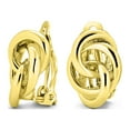 thumbnail image 1 of Bling Jewelry Womens Interlocking Rope Love Knot Clip On Earrings Polished, 1 of 5