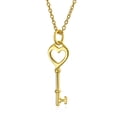 thumbnail image 1 of Bling Jewelry Womens Key to Your Heart Pendant Necklace in 14K Gold Plated Sterling Silver, 1 of 4