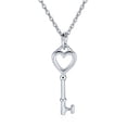 thumbnail image 1 of Bling Jewelry Womens Romantic Love Key to Her Heart Pendant Necklace .925 Sterling Silver, 1 of 5