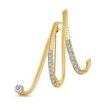 thumbnail image 1 of Bling Jewelry Womens Large Statement ABC Crystal Letters Initial  Lapel Pin Brooch Gold Plated, 1 of 6