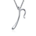 thumbnail image 1 of Bling Jewelry Womens P - Script Letter Alphabet Initial Pendant Necklace .925 Sterling Silver 18 Inch, 1 of 2