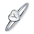 thumbnail image 1 of Bling Jewelry Womens Letter Z Block Alphabet Initial Heart Monogram Signet Ring .925 Silver Engraved, 1 of 3