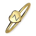 thumbnail image 1 of Bling Jewelry Womens Letter Z Block Alphabet Initial Heart Monogram Signet Ring Gold Plated Engraved, 1 of 4