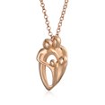 thumbnail image 1 of Bling Jewelry Womens Loving Heart Family Pendant Necklace for Mom Wife - Rose Gold Sterling Silver, 1 of 3