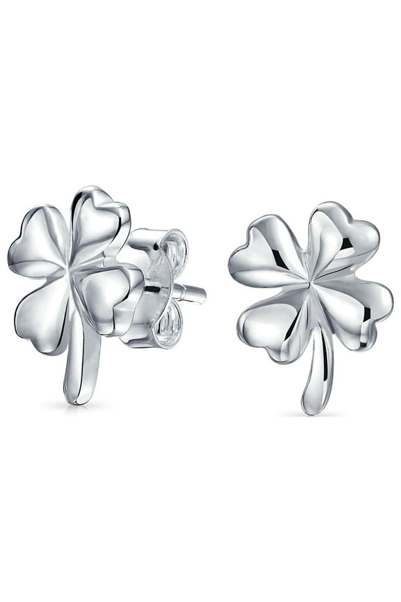 Womens Luck of Irish Shamrock Stud Earrings St. Patrick's Day Charm