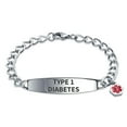 thumbnail image 1 of Bling Jewelry Womens Medical ID Bracelet Miami Cuban Link Chain Silver Tone Stainless Steel 7.5-8 Inch, 1 of 5