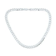 BLING JEWELRY Womens Men's Sterling Silver Miami Cuban Chain Necklace 7MM Nickel-Free Made in Italy