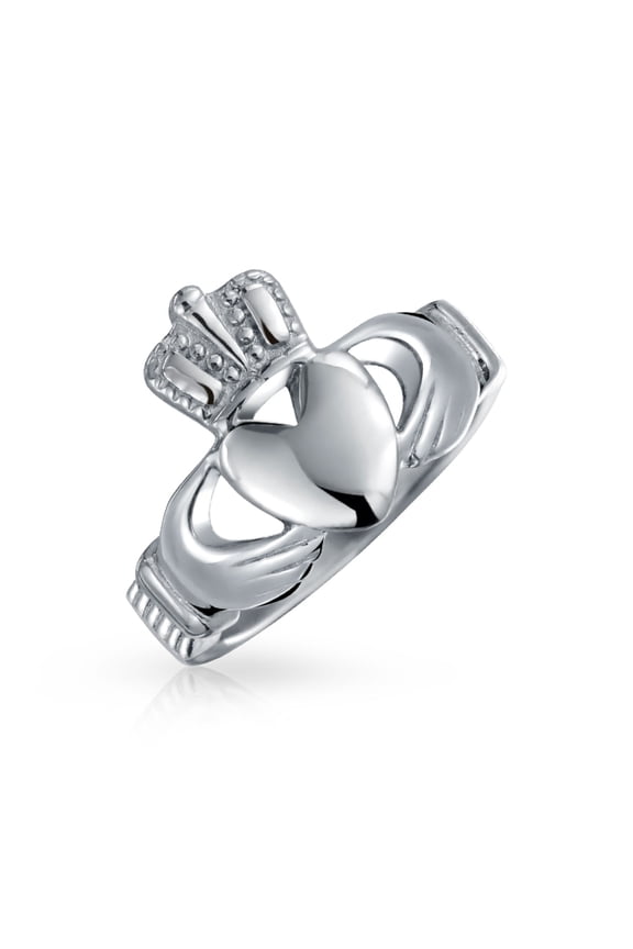Unisex Friendship Couples Promise Celtic Heart Claddagh Ring Stainless Steel