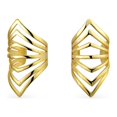 thumbnail image 1 of Bling Jewelry Womens Minimalist Chevron Ear Cuff Cartilage Clip Wrap Helix Non-Pierced Gold Plated, 1 of 5