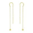 thumbnail image 1 of Bling Jewelry Womens Minimalist  Dangle Earrings Arrow Spike Tip Gold Plated Sterling Silver, 1 of 4