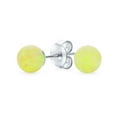 thumbnail image 1 of Bling Jewelry Womens Minimalist Drop Ball Earrings Opalescent Opal Beads - October Birthstone 6MM, 1 of 4