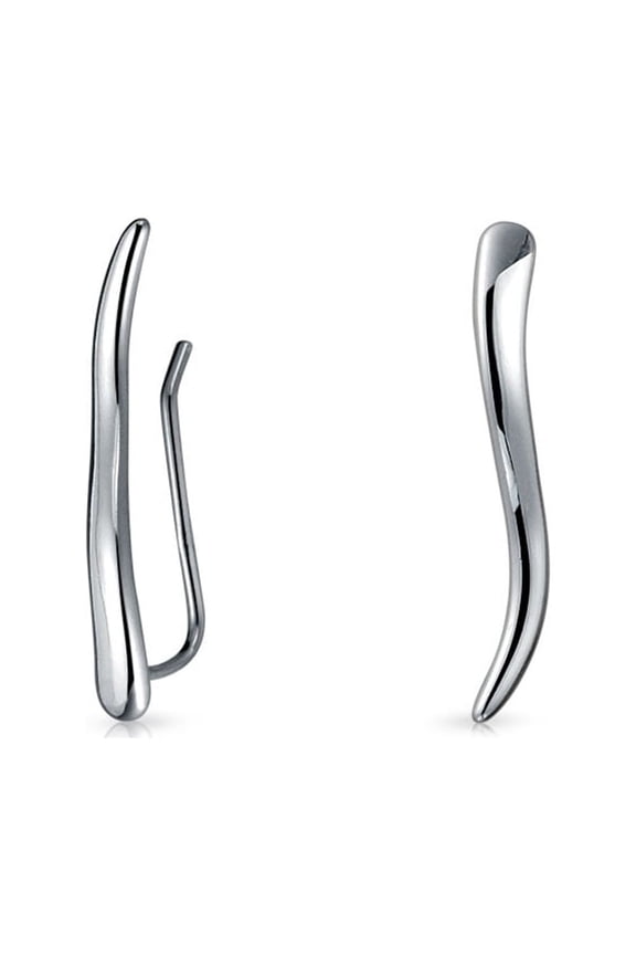 Womens Minimalist  Ear Cuff Cartilage Earrings 14K Gold Plated Sterling Silver