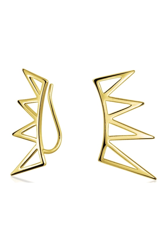 Womens    Ear Cuff Cartilage Spike Earrings Sterling Silver