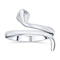 thumbnail image 1 of Bling Jewelry Womens Stackable Midi 1MM Wrap Band Snake Ring Gold Plated .925 Sterling Silver, 1 of 7