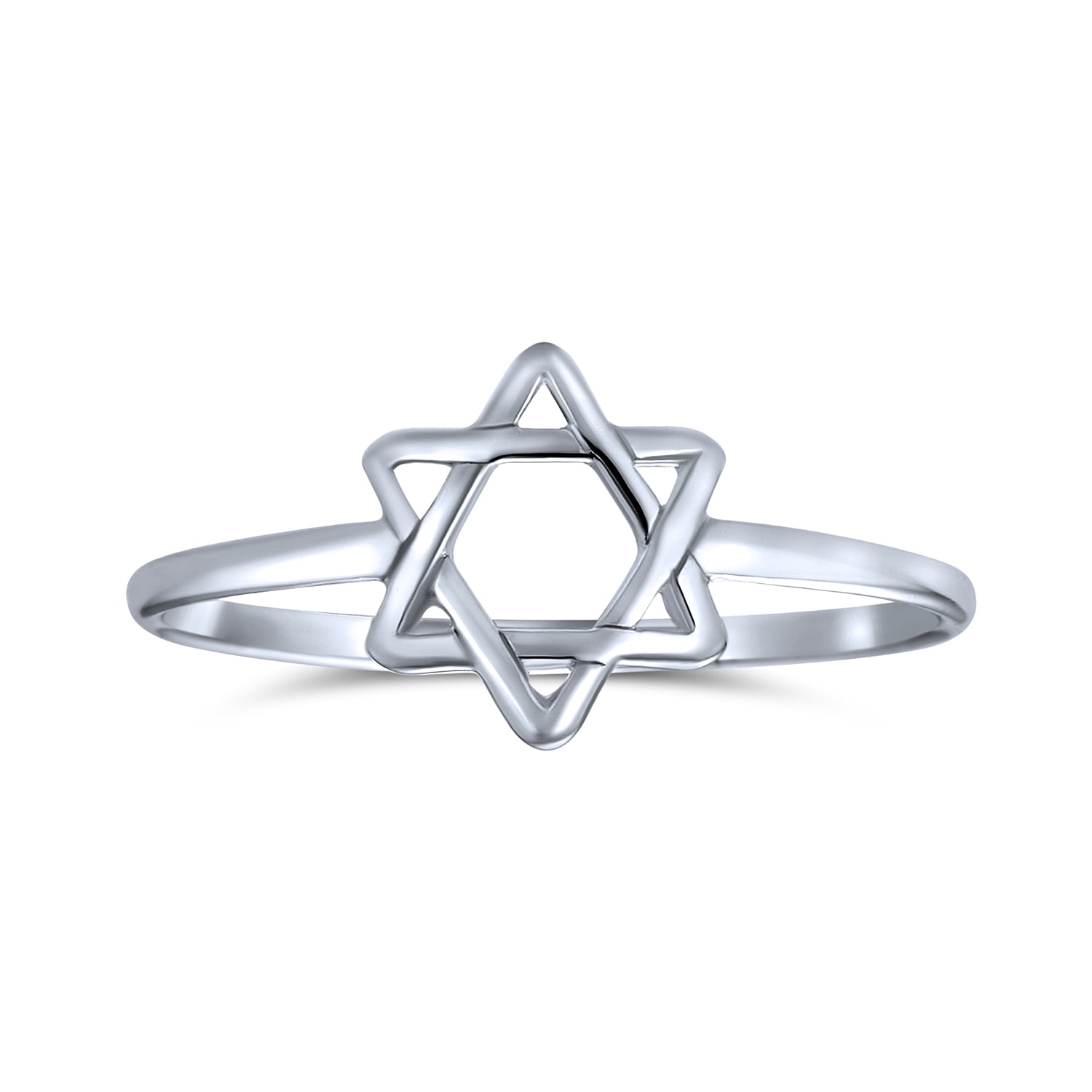 Bague Et Pendentif Étoile De David Homme - Bijoux Judaïques En Acier Inoxydable Argenté Avec Émail Noir Pour Hommes