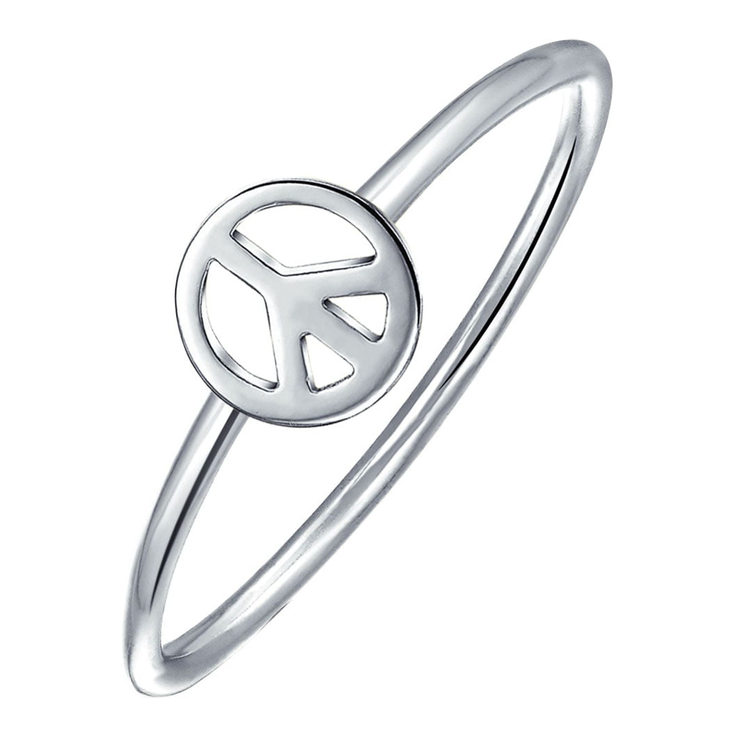 Bling Jewelry Womens Minimalist Sterling Silver Ring Stackable Midi ...