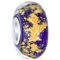 thumbnail image 1 of Bling Jewelry Womens Murano Glass Charm Bead Red Green Purple Blue Gold Foil for European Bracelet, 1 of 3