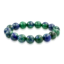 Bling Jewelry Womens Natural Multi Color 12MM Bead Semi Precious Gemstone Stretch Bracelet for Men