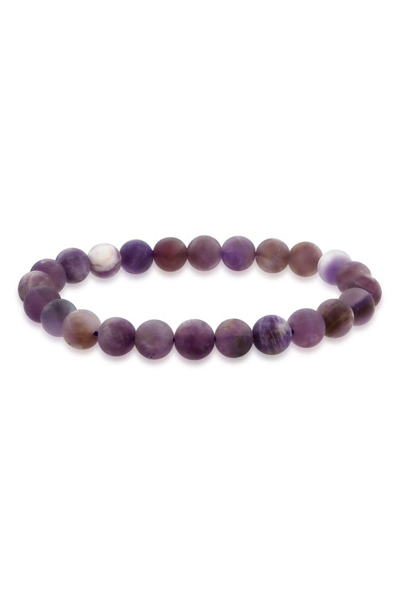Womens Natural Multi-Color Gemstone 8MM Bead Stackable Stretch Bracelet for Men Unisex