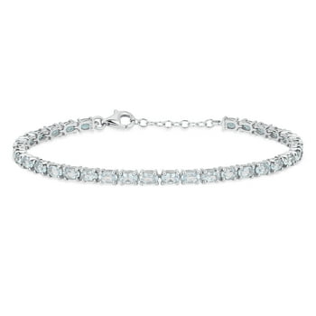 Bling Jewelry Womens Natural Purple Amethyst Tennis Bracelet in Sterling Silver February Birthstone