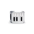 thumbnail image 1 of Bling Jewelry Womens Piano Keys Charm Bead for Music Students Sterling Silver for European Bracelets, 1 of 3