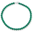 thumbnail image 1 of Bling Jewelry Womens Semi-Precious Synthetic Malachite Natural Stone 10MM Bead Ball Strand Necklace 16-19 Inch, 1 of 3