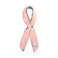 thumbnail image 1 of Bling Jewelry Womens Prevention Pink Ribbon Breast Cancer Survivor Brooche Pin Gold Heart Accessory, 1 of 6