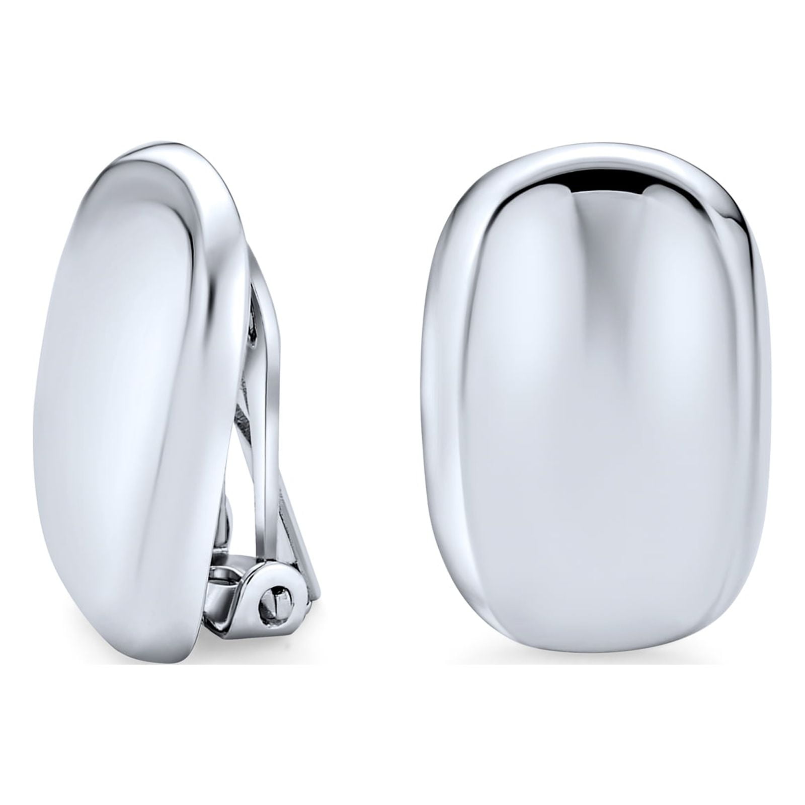 Rectangular Ear Clips Free Shipping! Bling Jewelry Womens Rectangular Polished Concave Clip ...