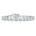 thumbnail image 1 of Bling Jewelry Womens Romantic 20CTW Cubic Zirconia Heart Shape CZ Tennis Bracelet 7 Inch Silver Plated Rhodium, 1 of 4
