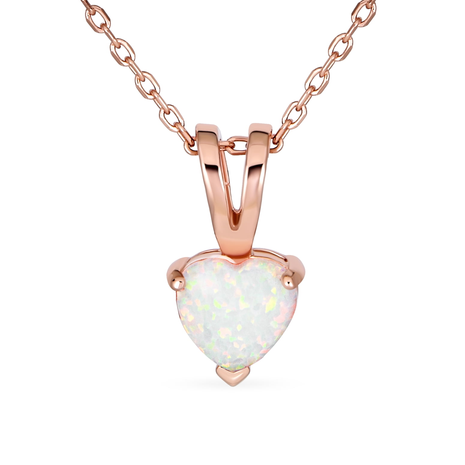 Birthstone Heart Necklace For Mom - Rose Gold Plated Sterling Silver, 18"+2" Chain, Personalized Mother's Gift
