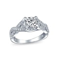 thumbnail image 1 of Bling Jewelry Womens 2CTW Round Solitaire CZ Engagement Ring Infinity Band, 1 of 5