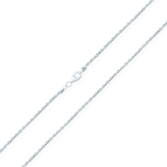 Bling Jewelry Womens Rope Diamond Cut Link Chain 040 Gauge Sterling Silver Made In Italy
