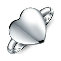 Bling Jewelry Womens Personalized Ring with Heart Shape Blank for Initial Monogram Sterling Silver