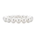 thumbnail image 1 of Bling Jewelry Womens Simple Fashion Stackable Bead Simulated Pearl Stretch Bracelet Large 12MM, 1 of 4