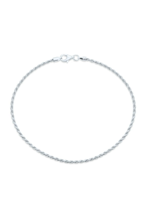 Womens Figaro Rope Chain Anklet Ankle Bracelet 14K Gold Plated