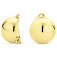 thumbnail image 1 of Bling Jewelry Womens Half Round Ball Clip-On Earrings 14K Gold Plated Silver, 1 of 4