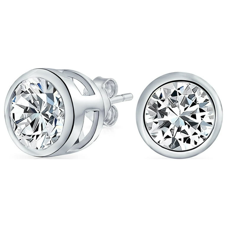 Sterling Silver CZ studs. Rose Gold Sterling Silver CZ studs. Rose Gold